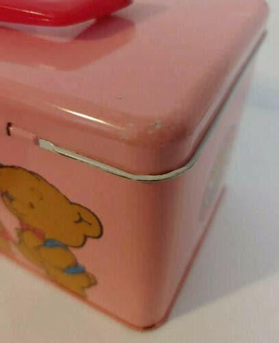 Vintage Roberta and Robear Sanrio metal tin 